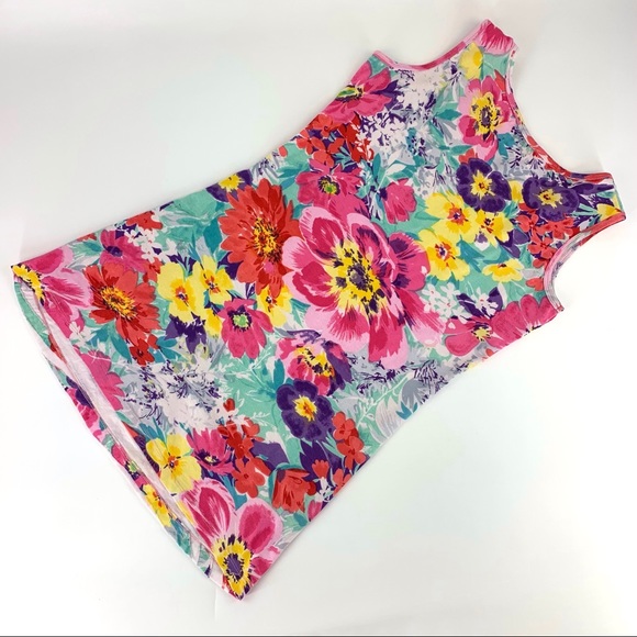 Orange Fashion Village Floral Patterned Cotton Longer Tank, Small - Picture 2 of 16